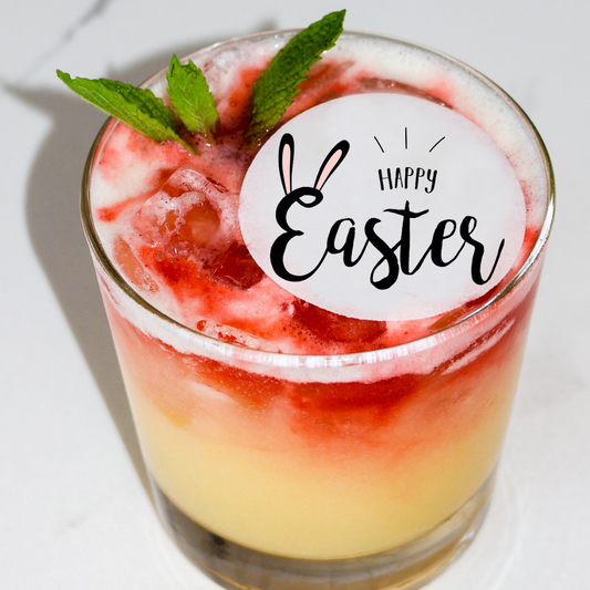 50 Edible Easter Bunny Cocktail Toppers, 50 Edible Holiday Beverage Drink Garnish