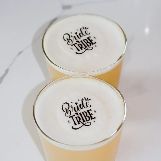 50 Edible Bride Tribe Toppers, 50 Edible Bridal Shower Bachelorette Beverage Drink Garnish