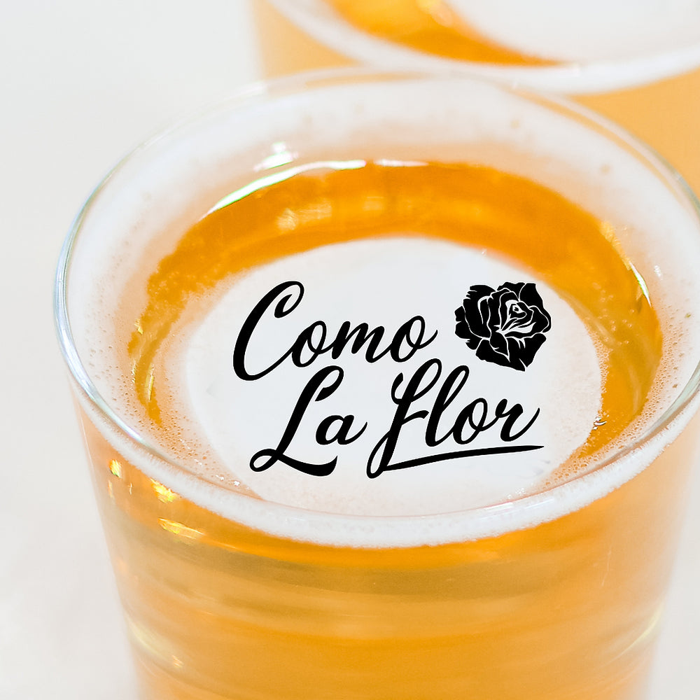 50 Edible Selena Como La Flor Cocktail Toppers, 50 Edible Mexican Party Beverage Drink Garnish