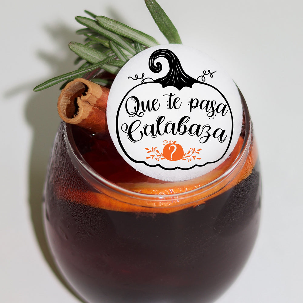 50 Edible Spanish Dia Accion de Gracias Thanksgiving Cocktail Toppers, 50 Edible Holiday Party Beverage Drink Garnish