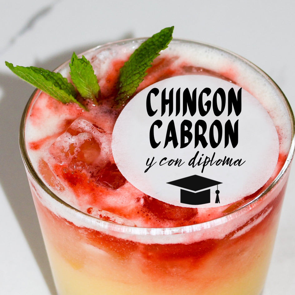 50 Edible Con Diploma Toppers, 50 Edible Spanish Graduation Beverage Drink Garnish