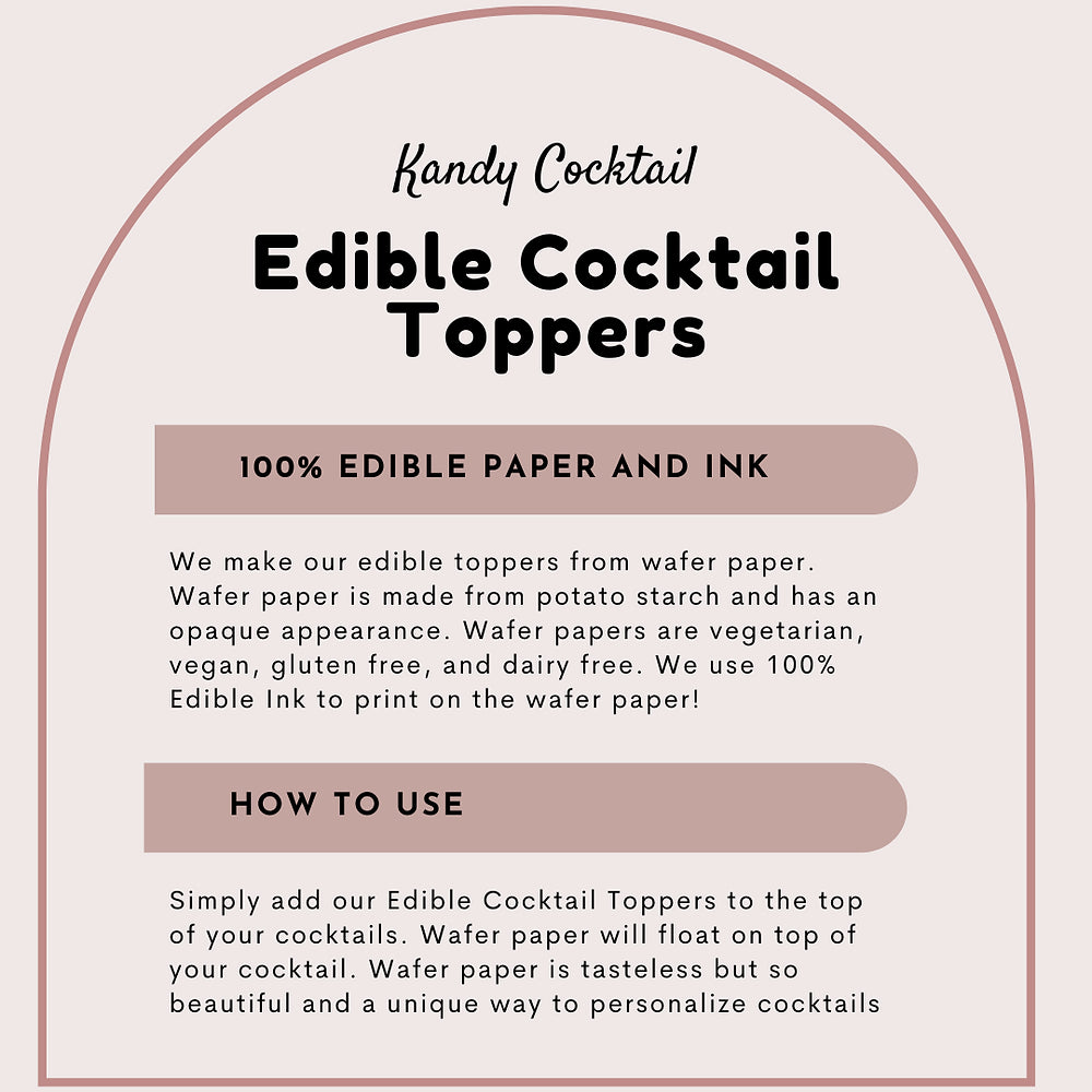 USA 4th of July Holiday Toppers - 50 Edible Cocktail Garnish