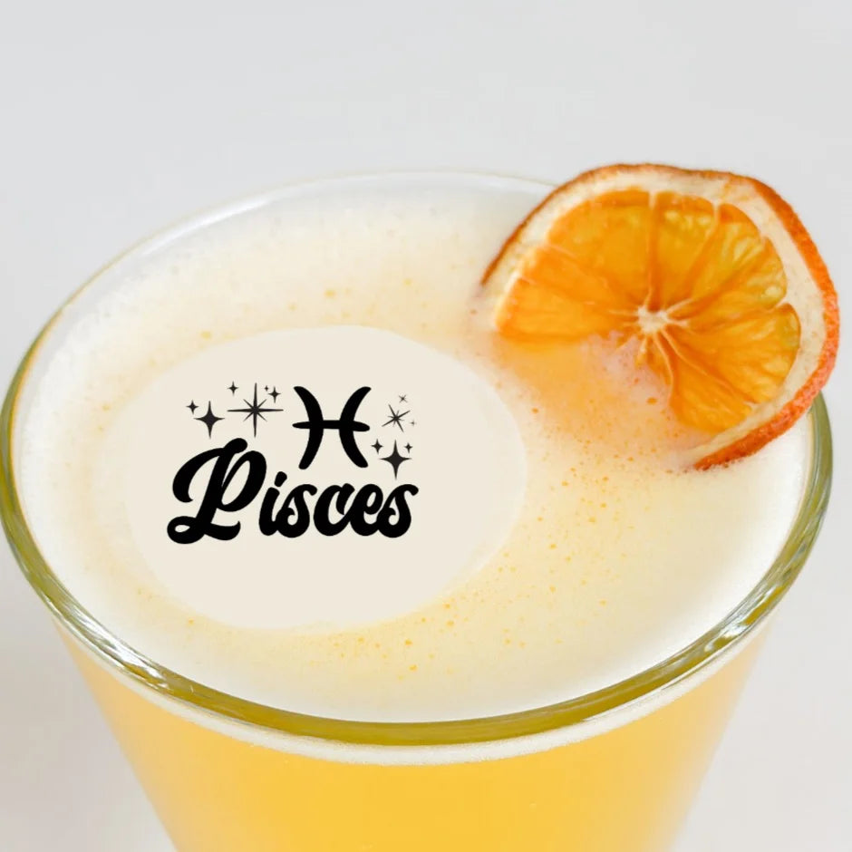 50 Pisces Edible Cocktail Toppers - Fun Zodiac Sign Party Beverage Garnishes