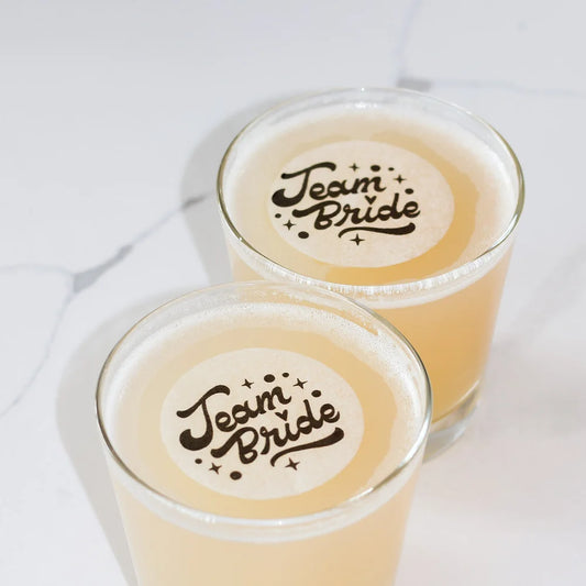 Edible Bachelorette Team Bride Toppers, Bulk Edible Bridal Party Beverage Drink Garnish