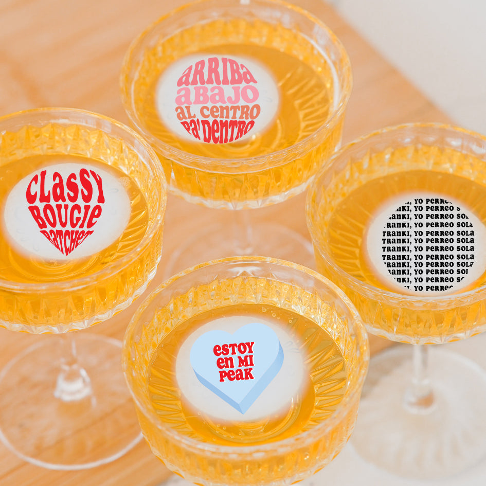 YO PERREO SOLA -  Galentine's Day Edible Cocktail Garnish - 50 Ct