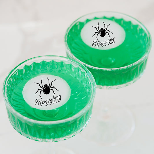 50 Edible Spooky Spider Cocktail Toppers, 50 Edible Halloween Party Beverage Drink Garnish