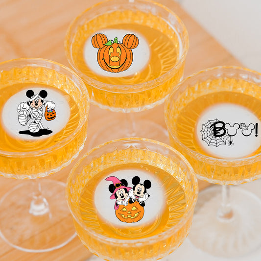 50 Edible 90s Mouse 4 Pack Cocktail Toppers, 50 Edible Halloween Beverage Drink Garnish