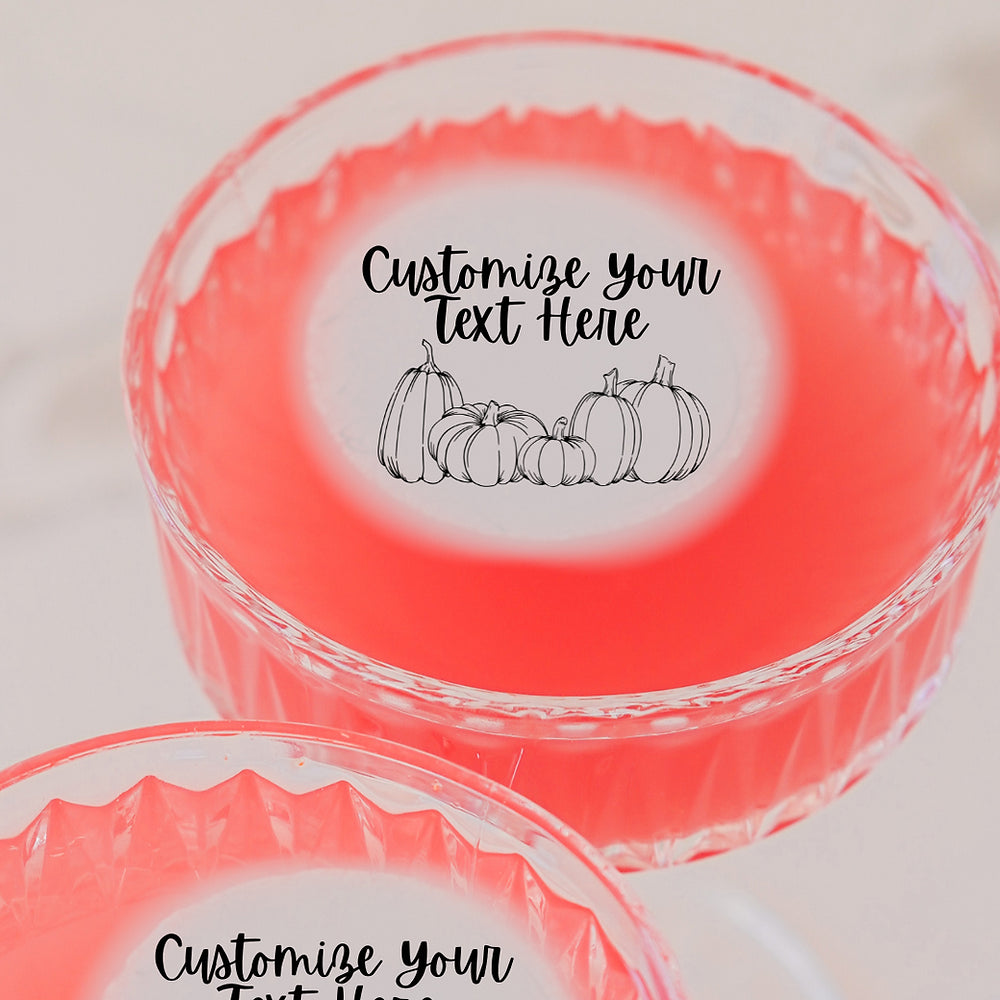 50 Thanksgiving Pumpkin Patch Personalized Cocktail Toppers - 50 Edible Holiday Beverage Garnish