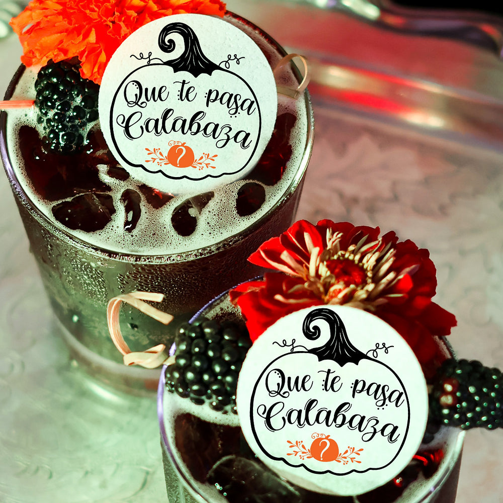 50 Edible Spanish Dia Accion de Gracias Thanksgiving Cocktail Toppers, 50 Edible Holiday Party Beverage Drink Garnish