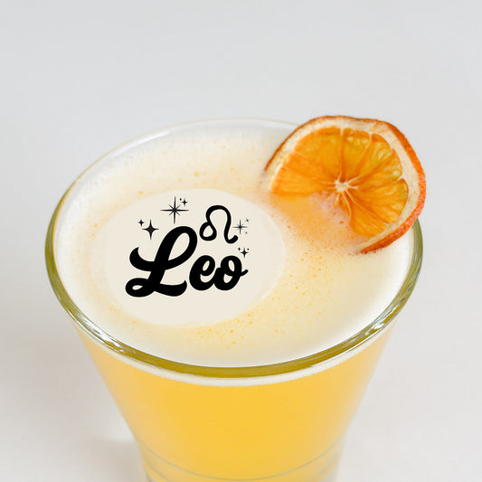 50 Edible Leo Zodiac Sign Cocktail Toppers, 50 Edible Birthday Beverage Drink Garnish